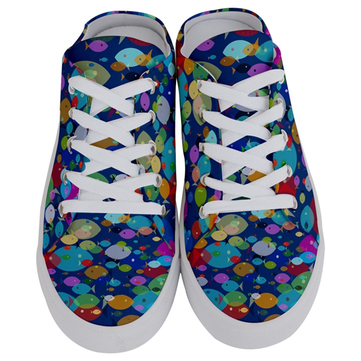 Illustrations Sea Fish Swimming Colors Half Slippers