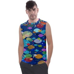 Illustrations Sea Fish Swimming Colors Men s Regular Tank Top by anzea