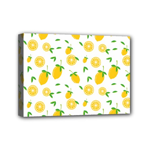 Illustrations Lemon Citrus Fruit Yellow Mini Canvas 7  X 5  (stretched) by anzea