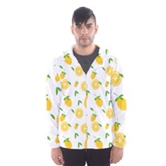 Illustrations Lemon Citrus Fruit Yellow Men s Hooded Windbreaker