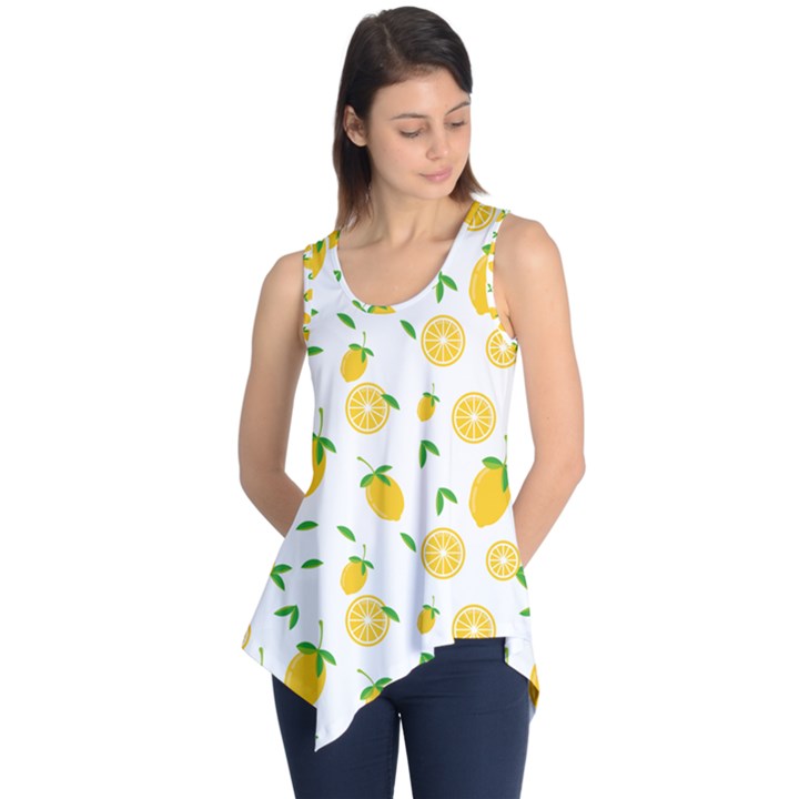 Illustrations Lemon Citrus Fruit Yellow Sleeveless Tunic