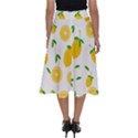 Illustrations Lemon Citrus Fruit Yellow Perfect Length Midi Skirt View2