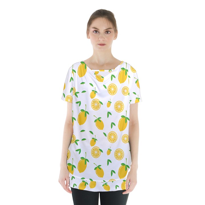 Illustrations Lemon Citrus Fruit Yellow Skirt Hem Sports Top