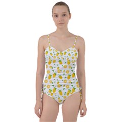 Illustrations Lemon Citrus Fruit Yellow Sweetheart Tankini Set by anzea