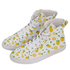 Illustrations Lemon Citrus Fruit Yellow Men s Hi-top Skate Sneakers