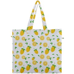 Illustrations Lemon Citrus Fruit Yellow Canvas Travel Bag