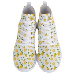 Illustrations Lemon Citrus Fruit Yellow Men s Lightweight High Top Sneakers