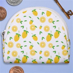 Illustrations Lemon Citrus Fruit Yellow Horseshoe Style Canvas Pouch