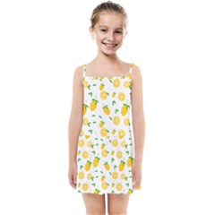 Illustrations Lemon Citrus Fruit Yellow Kids  Summer Sun Dress by anzea