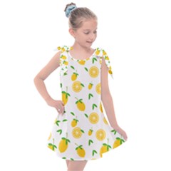 Illustrations Lemon Citrus Fruit Yellow Kids  Tie Up Tunic Dress by anzea