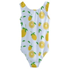 Illustrations Lemon Citrus Fruit Yellow Kids  Cut-out Back One Piece Swimsuit