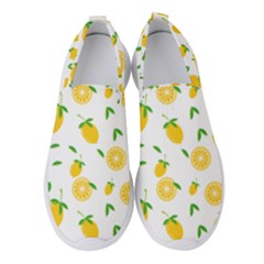 Illustrations Lemon Citrus Fruit Yellow Women s Slip On Sneakers by anzea