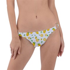 Illustrations Lemon Citrus Fruit Yellow Ring Detail Bikini Bottoms by anzea