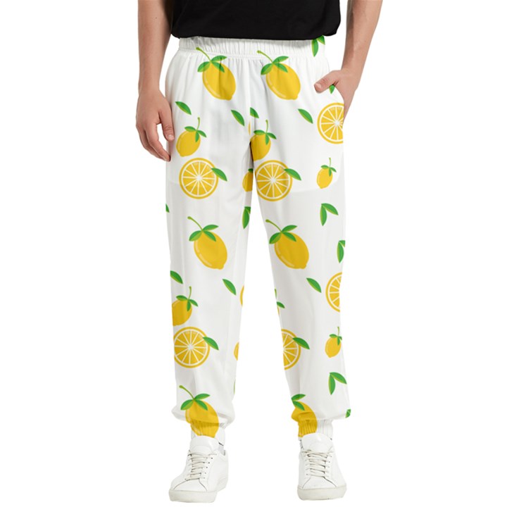 Illustrations Lemon Citrus Fruit Yellow Men s Elastic Waist Pants