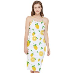 Illustrations Lemon Citrus Fruit Yellow Bodycon Cross Back Summer Dress by anzea