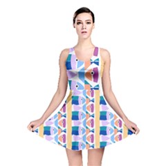 Illustrations Of Fish Texture Modulate Sea Pattern Reversible Skater Dress by anzea