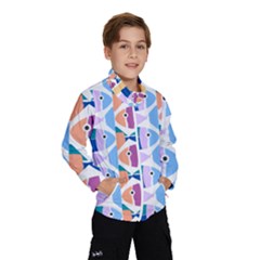 Illustrations Of Fish Texture Modulate Sea Pattern Kids  Windbreaker