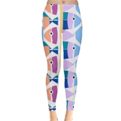 Illustrations Of Fish Texture Modulate Sea Pattern Everyday Leggings  by anzea