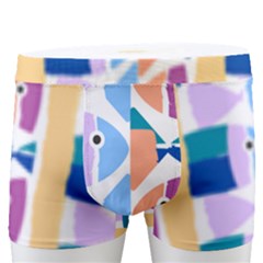 Illustrations Of Fish Texture Modulate Sea Pattern Men s Boxer Briefs