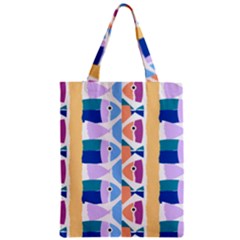 Illustrations Of Fish Texture Modulate Sea Pattern Zipper Classic Tote Bag by anzea