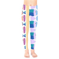 Illustrations Of Fish Texture Modulate Sea Pattern Kids  Leggings