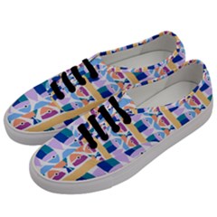 Illustrations Of Fish Texture Modulate Sea Pattern Men s Classic Low Top Sneakers by anzea