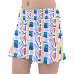 Illustrations Of Fish Texture Modulate Sea Pattern Classic Tennis Skirt