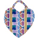 Illustrations Of Fish Texture Modulate Sea Pattern Giant Heart Shaped Tote View2