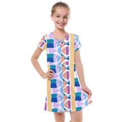 Illustrations Of Fish Texture Modulate Sea Pattern Kids  Cross Web Dress by anzea