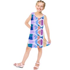 Illustrations Of Fish Texture Modulate Sea Pattern Kids  Tunic Dress