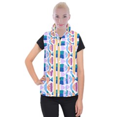 Illustrations Of Fish Texture Modulate Sea Pattern Women s Button Up Vest