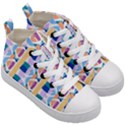 Illustrations Of Fish Texture Modulate Sea Pattern Kids  Mid-Top Canvas Sneakers View3