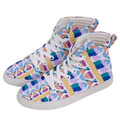 Illustrations Of Fish Texture Modulate Sea Pattern Women s Hi-top Skate Sneakers by anzea