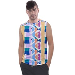 Illustrations Of Fish Texture Modulate Sea Pattern Men s Regular Tank Top by anzea