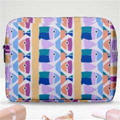 Illustrations Of Fish Texture Modulate Sea Pattern Make Up Pouch (large)