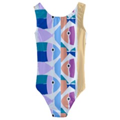 Illustrations Of Fish Texture Modulate Sea Pattern Kids  Cut-out Back One Piece Swimsuit by anzea