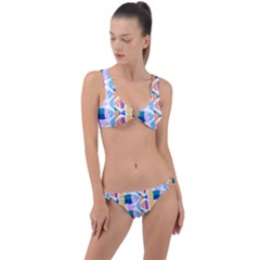 Illustrations Of Fish Texture Modulate Sea Pattern Ring Detail Crop Bikini Set by anzea