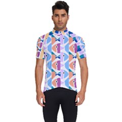 Illustrations Of Fish Texture Modulate Sea Pattern Men s Short Sleeve Cycling Jersey by anzea