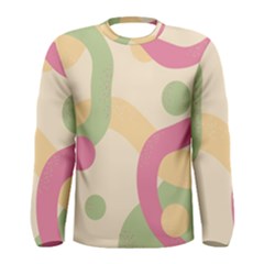 Line Pattern Dot Men s Long Sleeve T-shirt