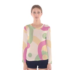 Line Pattern Dot Women s Long Sleeve T-shirt