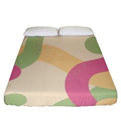 Line Pattern Dot Fitted Sheet (queen Size)