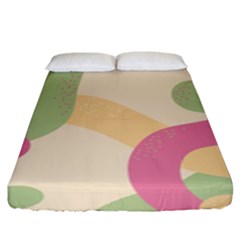 Line Pattern Dot Fitted Sheet (king Size)