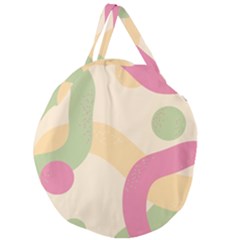 Line Pattern Dot Giant Round Zipper Tote by anzea