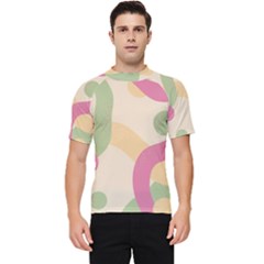 Line Pattern Dot Men s Short Sleeve Rash Guard