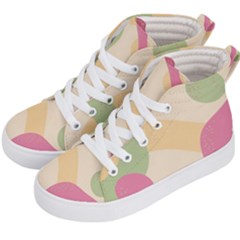 Line Pattern Dot Kids  Hi-top Skate Sneakers