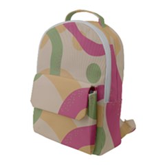 Line Pattern Dot Flap Pocket Backpack (large)