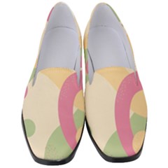 Line Pattern Dot Women s Classic Loafer Heels