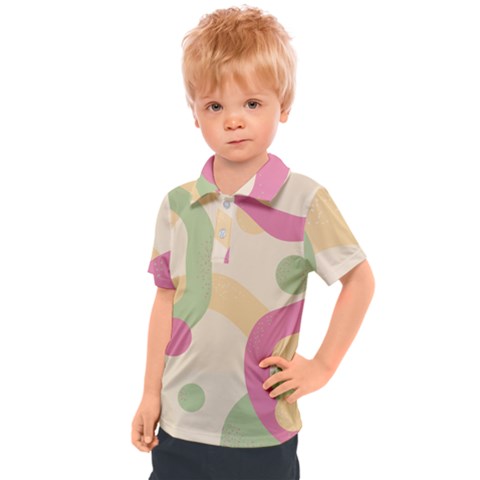 Line Pattern Dot Kids  Polo T-shirt by anzea