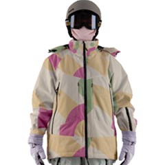 Line Pattern Dot Women s Zip Ski And Snowboard Waterproof Breathable Jacket by anzea