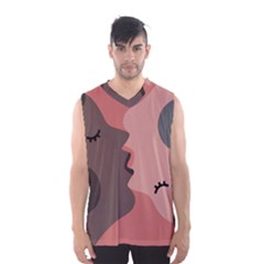 Illustrations Of Love And Kissing Women Men s Basketball Tank Top by anzea